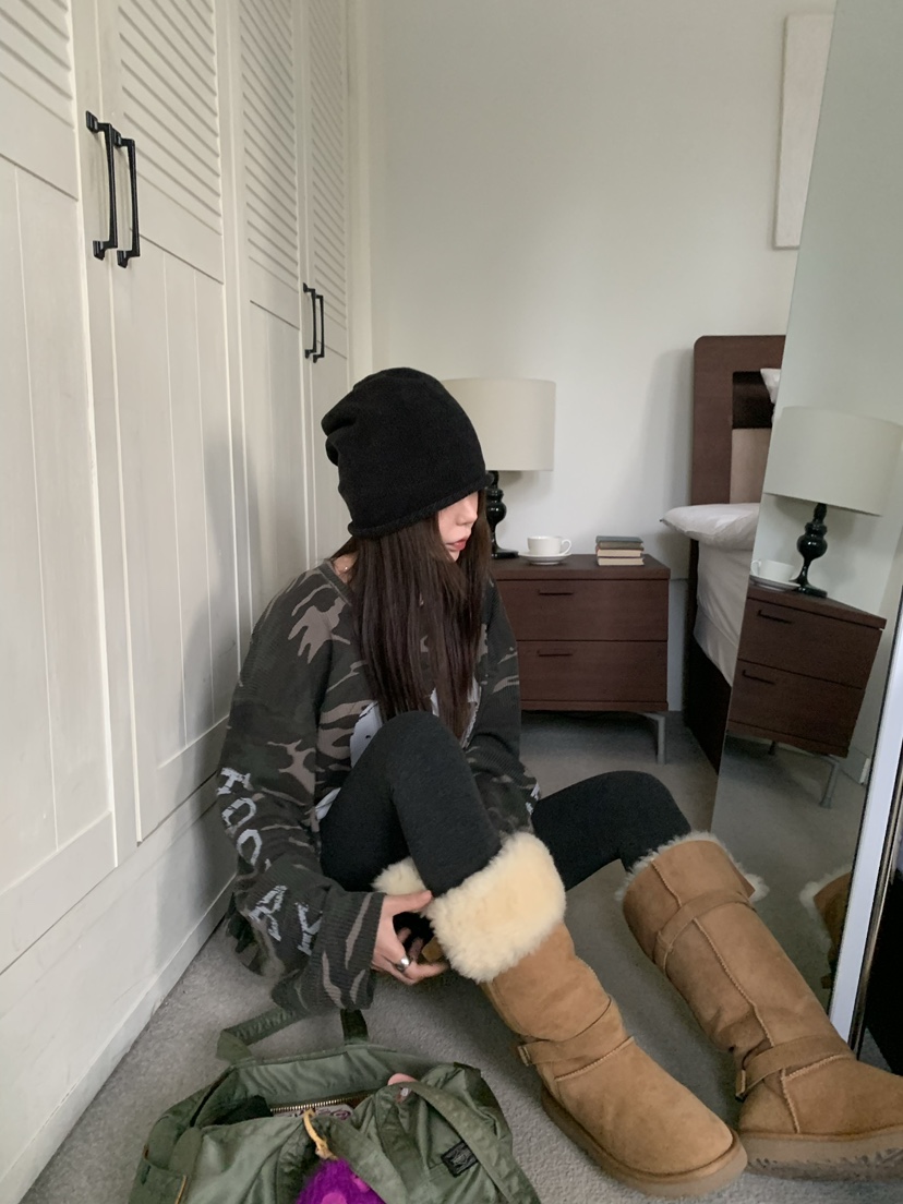 OKIE韓國直郵女士新品時尚真品推薦休閑人氣熱賣長袖T恤迷彩OKIE長袖T恤