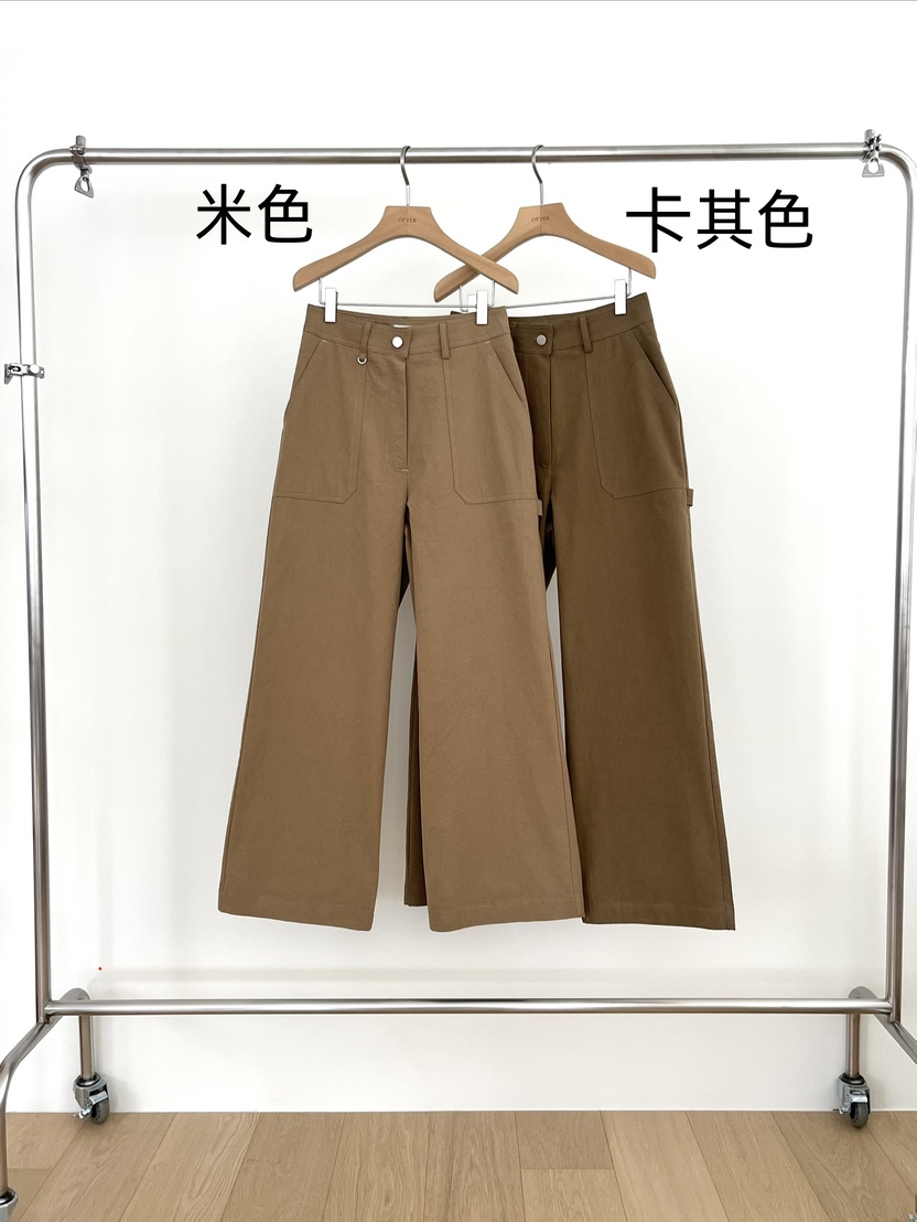 OP PER韓國直郵女裝新款時尚人氣熱賣真品推薦休閑休閑褲絨OPPER-simplebeige休閑褲