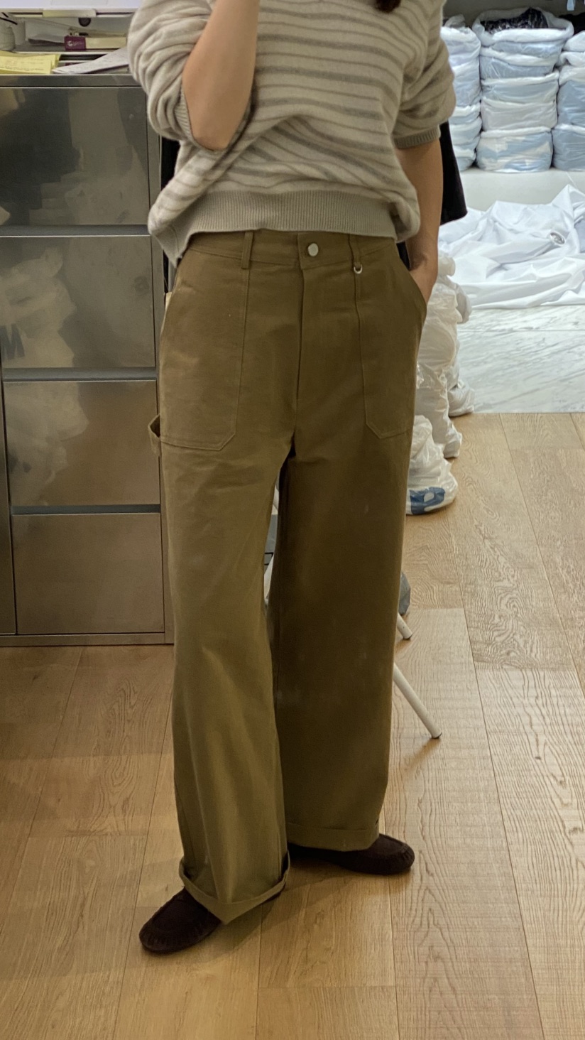 OP PER韓國直郵女裝新款時尚人氣熱賣真品推薦休閑休閑褲絨OPPER-simplebeige休閑褲
