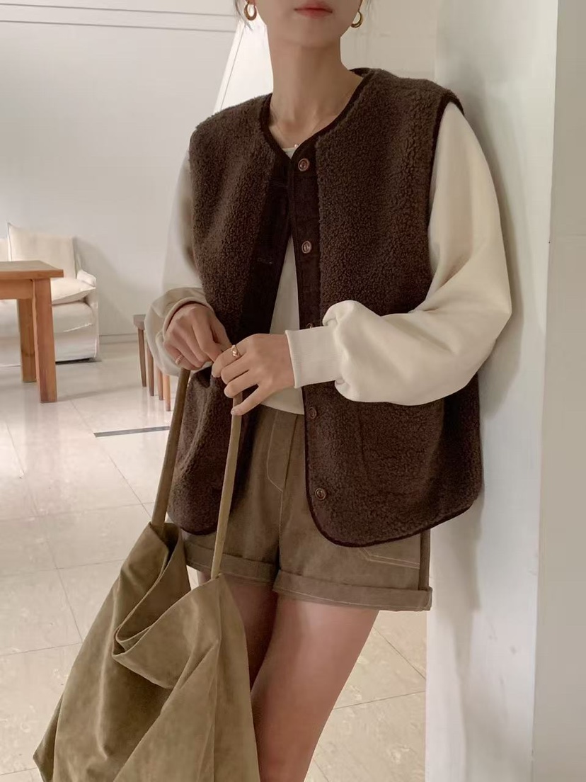 RE:FRESH-L東大門直郵女裝新款熱賣休閑人氣推薦馬甲連帽RE:FRESH-L馬甲圖色1