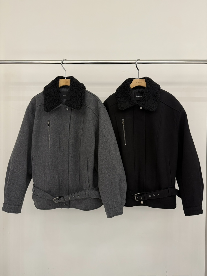 STAGE韓國代購女士新品人氣時尚真品熱賣推薦休閑短款棉服STAGE短款棉服