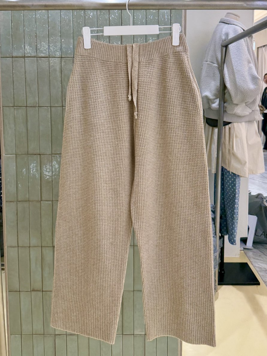 PANTRY HAUS東大門直郵女士新品休閑真品人氣休閑褲華夫格PANTRY HAUS休閑褲圖色1