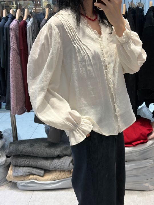 베슬東大門直郵女士新品時尚人氣休閑真品推薦襯衫蕾絲衫VESL襯衫/蕾絲衫