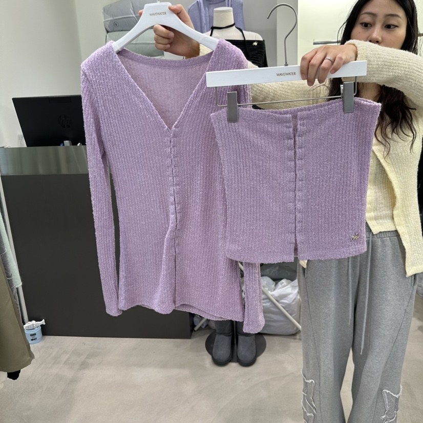 WAVEWATER韓國直郵女裝新品時尚休閑熱賣推薦人氣真品套裝WAVEWATER套裝圖色3