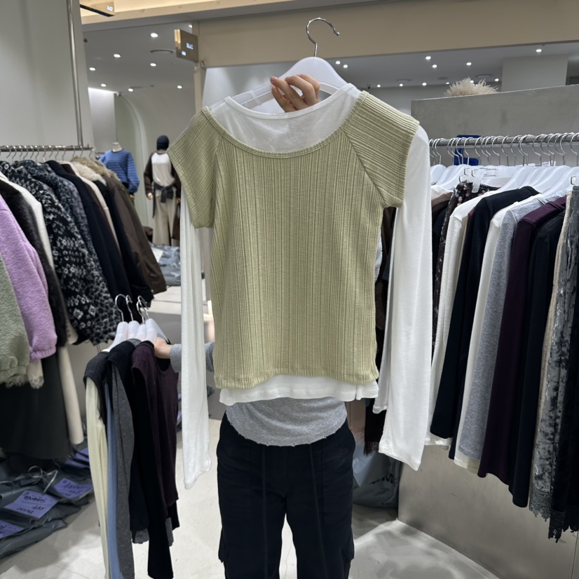 BENE韓國直郵女士新品休閑時尚推薦人氣真品熱賣長袖T恤SHOP BENE_Bene長袖T恤