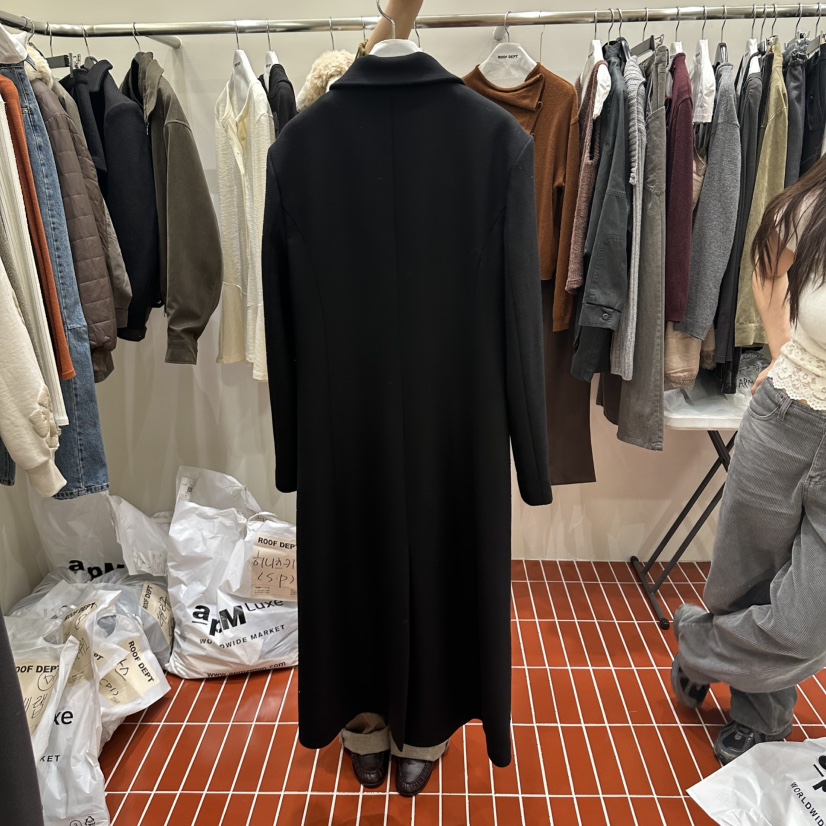 ROOOF東大門代購女士新品時尚推薦熱賣真品中長款大衣長款ROOOF中長款大衣