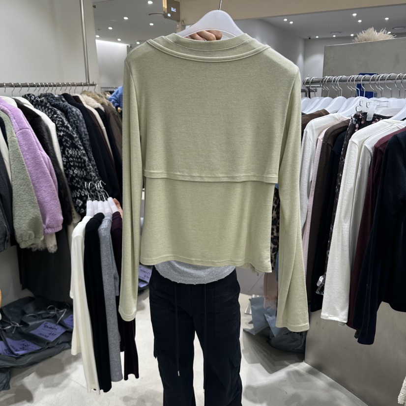 BENE韓國代購女士新品熱賣人氣真品休閑推薦時尚長袖T恤雙層SHOP BENE_Bene長袖T恤