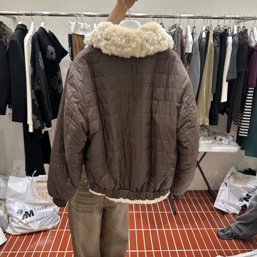 ROOOF東大門實拍女裝新品時尚推薦休閑夾克里外穿雙面絎縫ROOOF夾克
