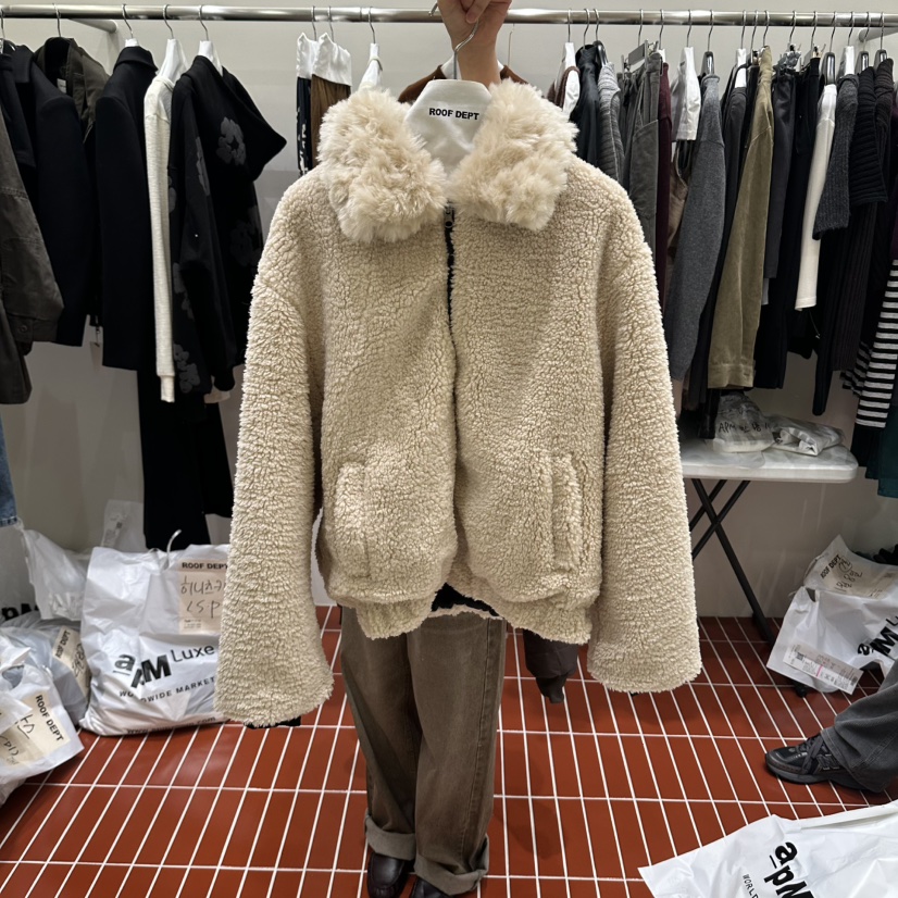 ROOOF東大門實拍女裝新品時尚推薦休閑夾克里外穿雙面絎縫ROOOF夾克