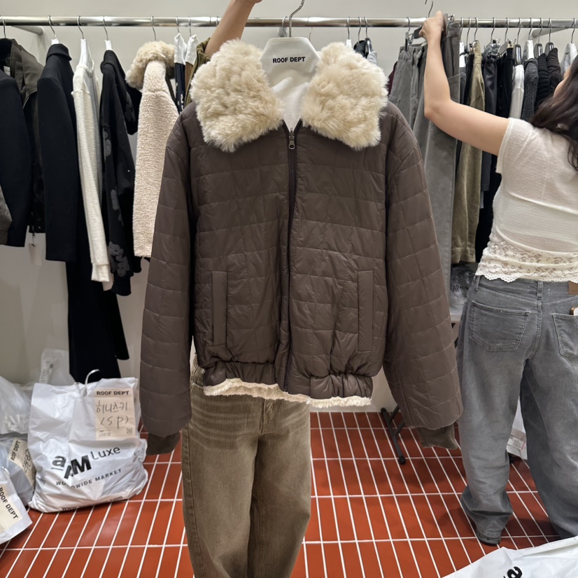 ROOOF東大門實拍女裝新品時尚推薦休閑夾克里外穿雙面絎縫ROOOF夾克圖色1