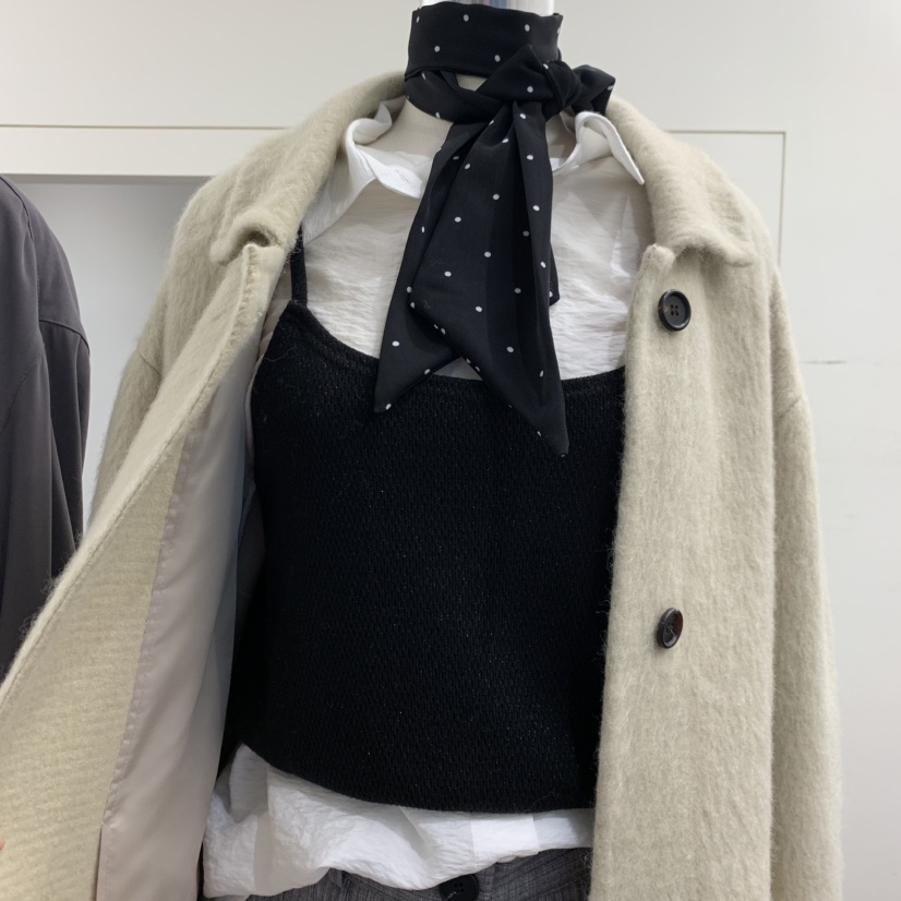A POINT東大門實拍女裝新品人氣休閑時尚襯衫蕾絲衫含圍巾A POINT襯衫/蕾絲衫