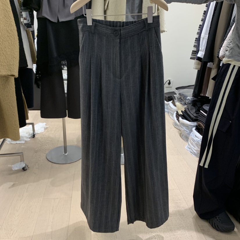 A POINT韓國代購女裝新品人氣時尚休閑真品熱賣推薦休閑褲A POINT休閑褲圖色1墨