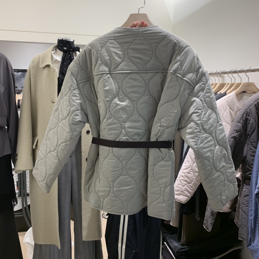 A POINT韓國直郵女裝新品真品人氣短款棉服包含腰帶羽絨服A POINT短款棉服
