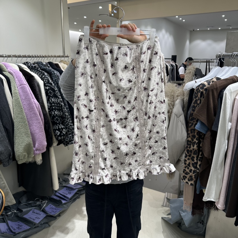 BENE韓國代購女裝新款休閑熱賣時尚人氣半身裙中短裙蕾絲SHOP BENE_Bene半身裙/中短裙圖色1