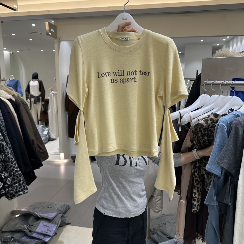 BENE東大門代購女裝新品推薦休閑熱賣真品時尚長袖T恤安哥拉SHOP BENE_Bene長袖T恤圖色1