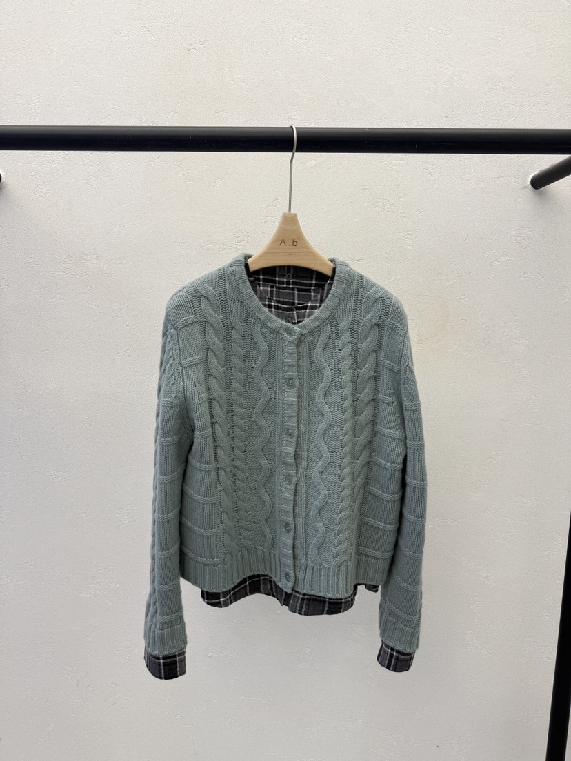 AUTUMN BEIGE-Q東大門代購女士新款休閑熱賣開衫假兩件A.b/AUTUMN BEIGE開衫圖色1