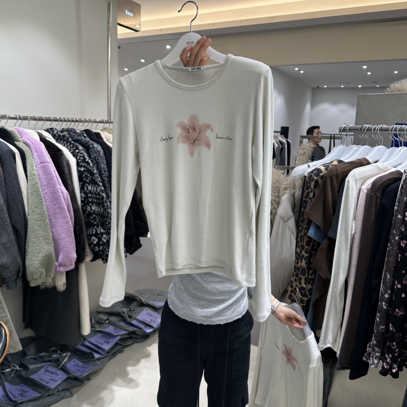 BENE韓國直郵女裝新品推薦人氣時尚休閑真品熱賣長袖T恤SHOP BENE_Bene長袖T恤圖色2