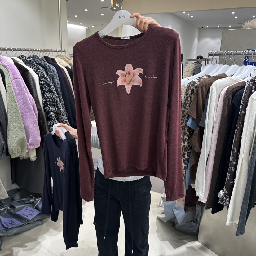 BENE韓國直郵女裝新品推薦人氣時尚休閑真品熱賣長袖T恤SHOP BENE_Bene長袖T恤圖色3