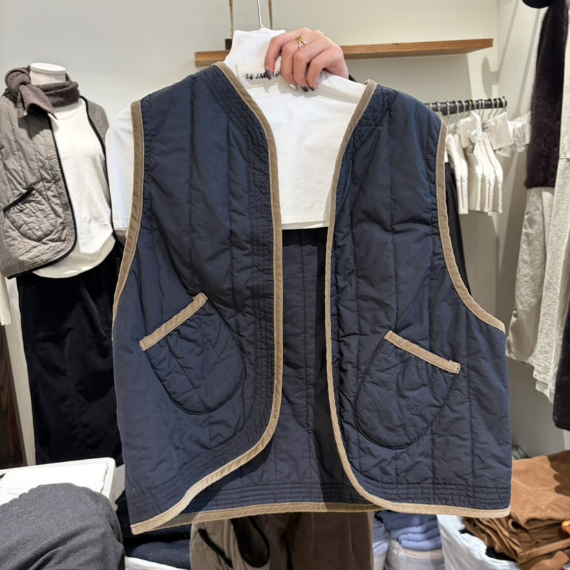 LE JARDINET東大門代購女士新品熱賣推薦休閑馬甲棉質絎縫LE JARDINET馬甲圖色2