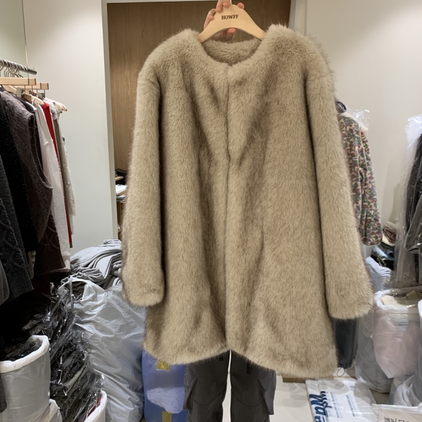 HOWFF東大門代購女裝新品人氣休閑熱賣推薦時尚真品夾克蓬松HOWFF夾克圖色2白