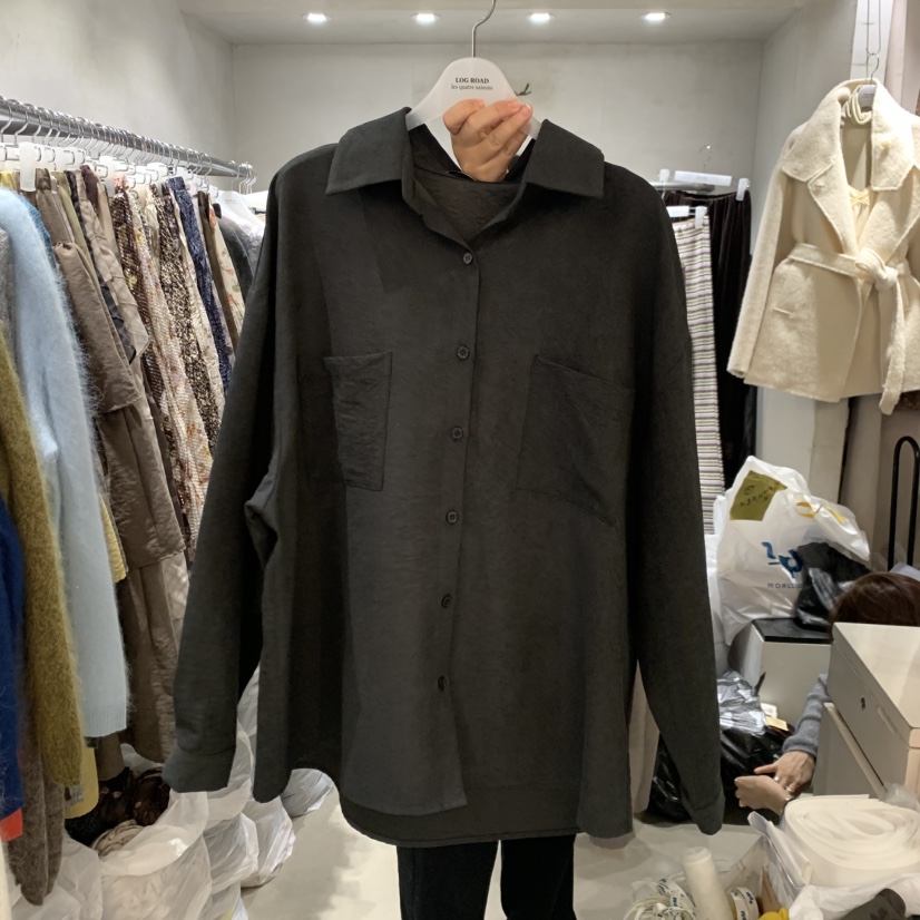 LOGROAD東大門實拍女士新品人氣休閑熱賣真品時尚襯衫蕾絲衫LOG ROAD襯衫/蕾絲衫圖色2