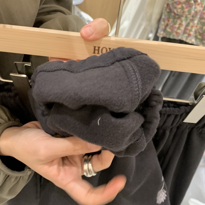 HOWFF韓國代購女士新品人氣休閑時尚推薦熱賣休閑褲加絨刺繡HOWFF休閑褲