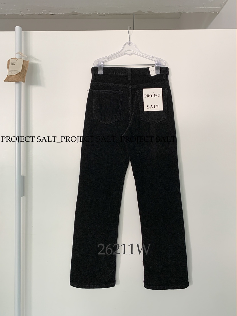 PROJECT SALT東大門直郵26秋冬高腰直筒燈芯絨牛仔褲不含腰帶PROJECT SALT牛仔褲