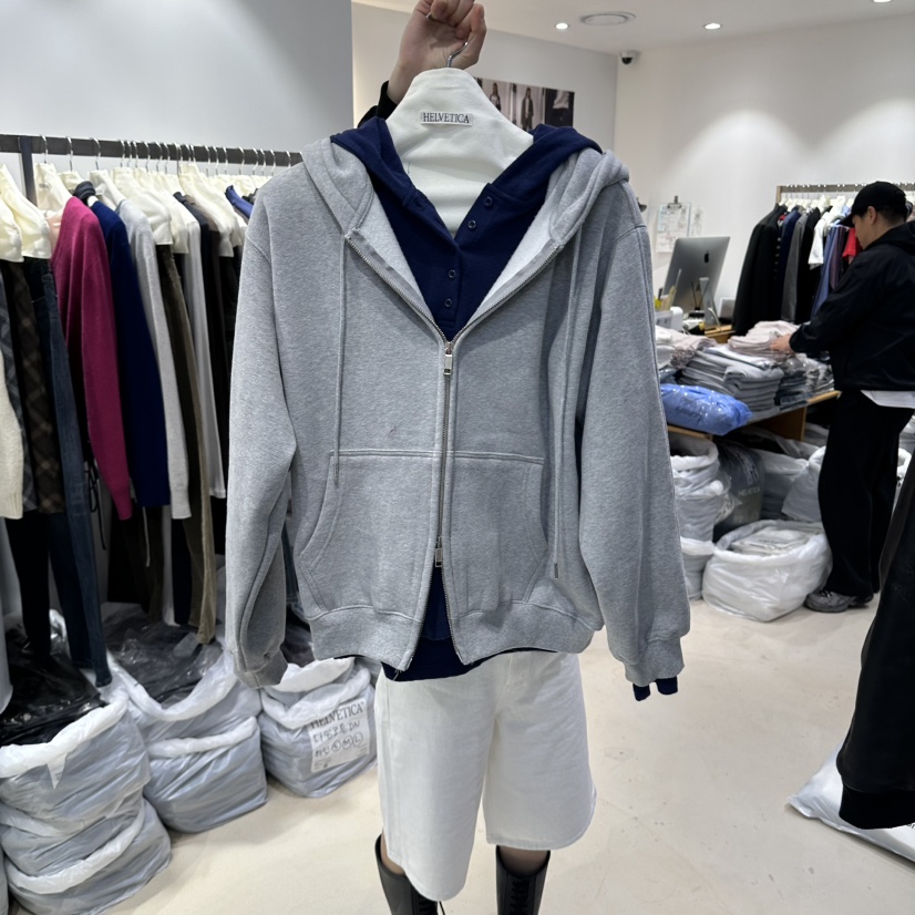 HELVETICA PLUS韓國代購女士新品時尚衛衣連帽衫加絨不含內搭HELVETICA衛衣圖色2