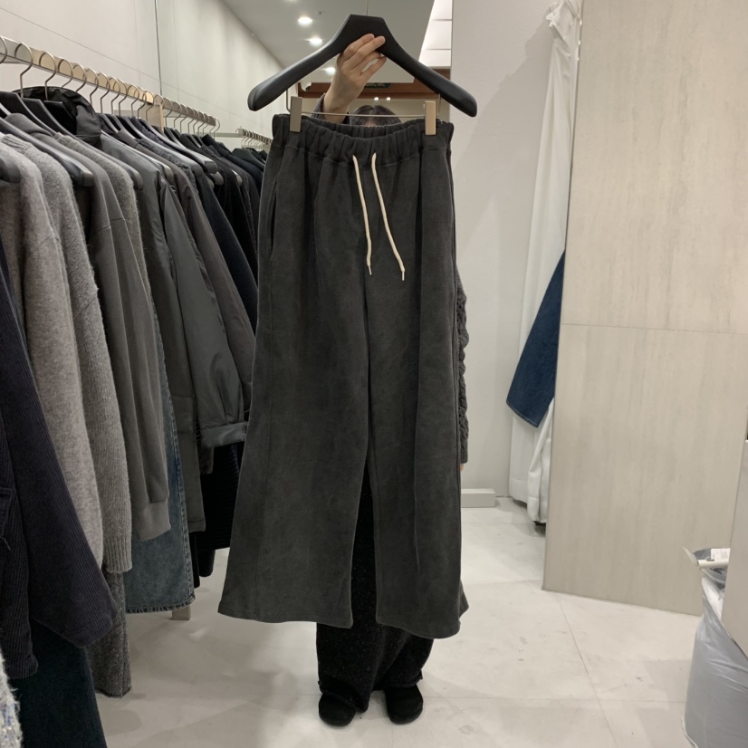 ETTER-B韓國直郵女士新品職業推薦熱賣休閑時尚休閑褲加絨ETTER-B休閑褲圖色4黑