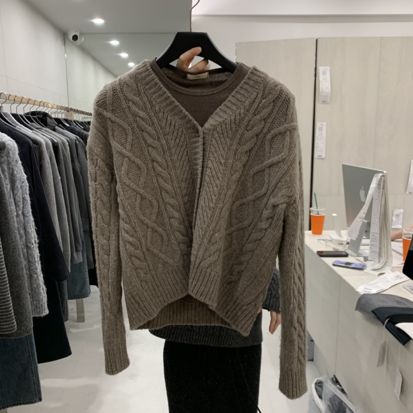 ETTER-B韓國直郵女裝新品真品熱賣職業時尚推薦人氣毛衣ETTER-B毛衣圖色4棕