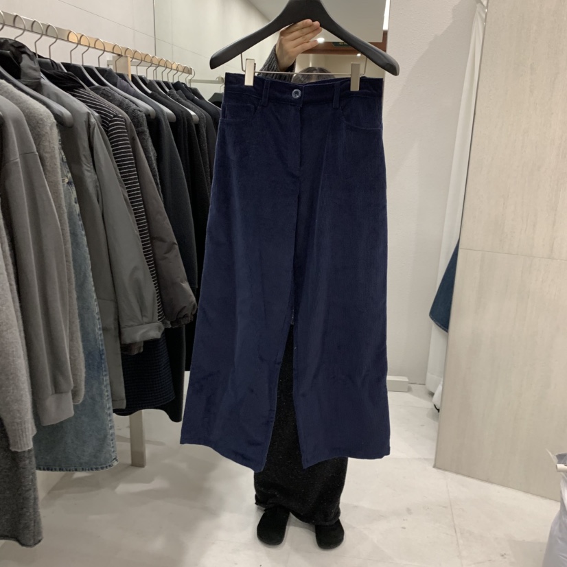 ETTER-B東大門直郵女裝新款推薦休閑熱賣人氣休閑褲燈心絨ETTER-B休閑褲圖色3藍