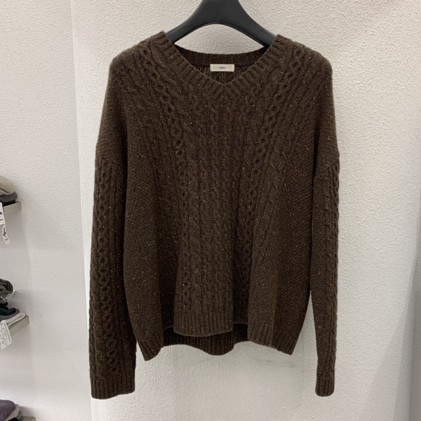 ETTER-B東大門代購女裝新品推薦人氣休閑熱賣真品毛衣V領ETTER-B毛衣圖色2棕