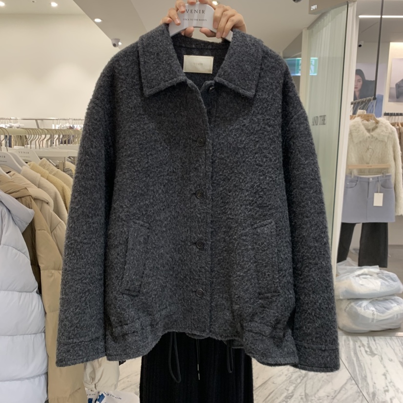 VENIR-A韓國直郵女士新品推薦真品職業休閑時尚短款大衣VENIR-A短款大衣圖色2
