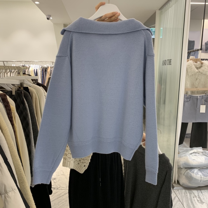 VENIR-A東大門實拍女裝新品人氣時尚推薦休閑毛衣假兩件VENIR-A毛衣