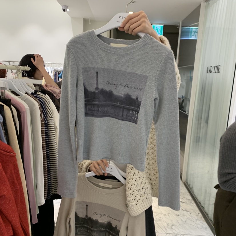 VENIR-A東大門直郵女裝新品推薦熱賣休閑時尚真品長袖T恤VENIR-A長袖T恤圖色2