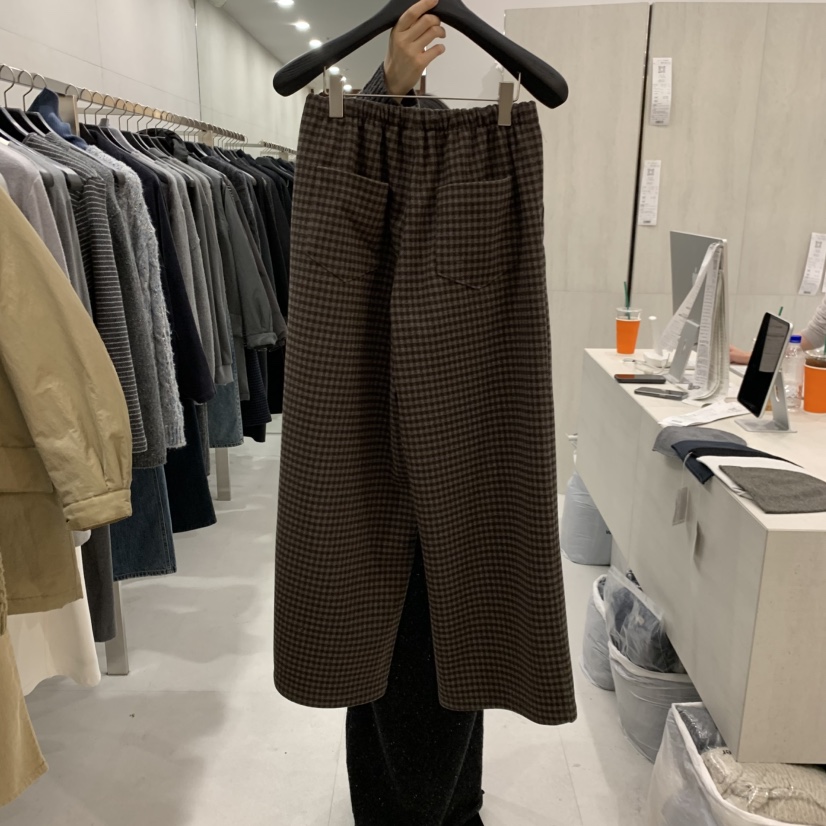 ETTER-B韓國代購女裝新款時尚人氣真品熱賣推薦休閑褲格子ETTER-B休閑褲
