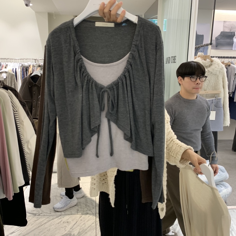VENIR-A東大門直郵女裝新款休閑人氣推薦真品長袖T恤假兩件VENIR-A長袖T恤圖色2