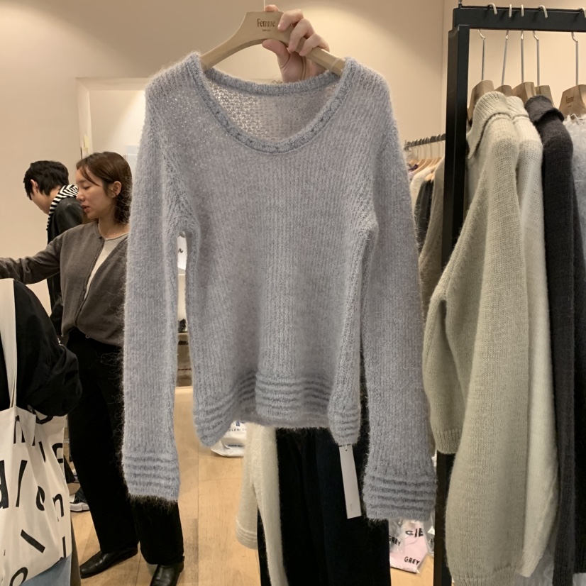 LA MAGIE FEMME韓國代購女裝新款推薦休閑熱賣人氣針織衫Lamagie Femme針織衫圖色1