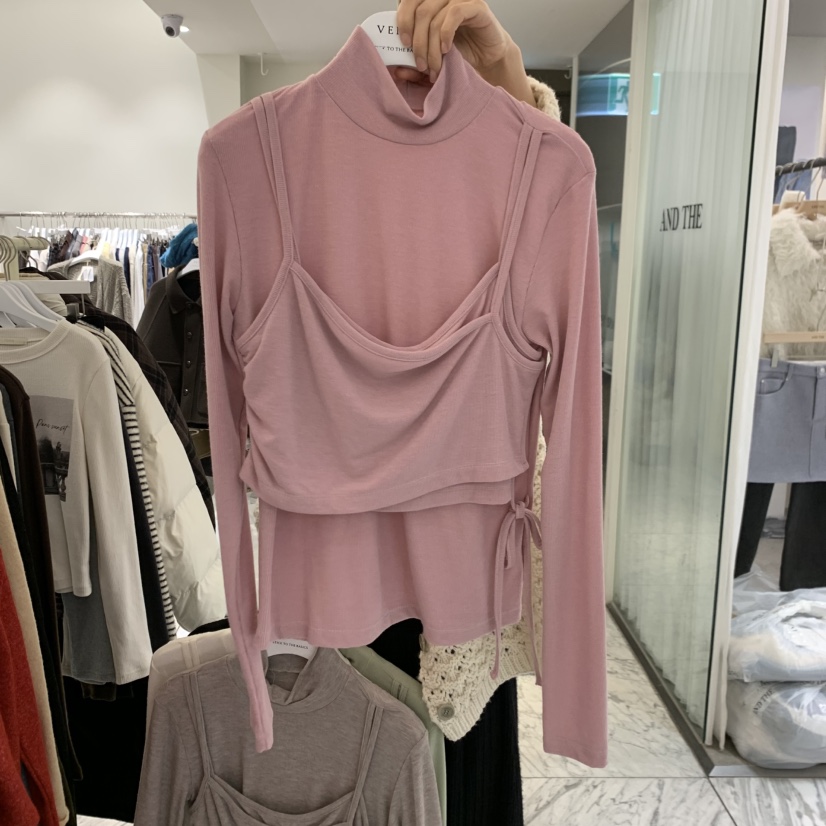 VENIR-A韓國代購女裝新品真品人氣熱賣時尚長袖T恤假兩件VENIR-A長袖T恤圖色1