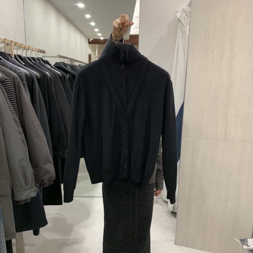 ETTER-B東大門直郵女士新款真品休閑人氣開衫假兩件開衫ETTER-B開衫圖色4黑
