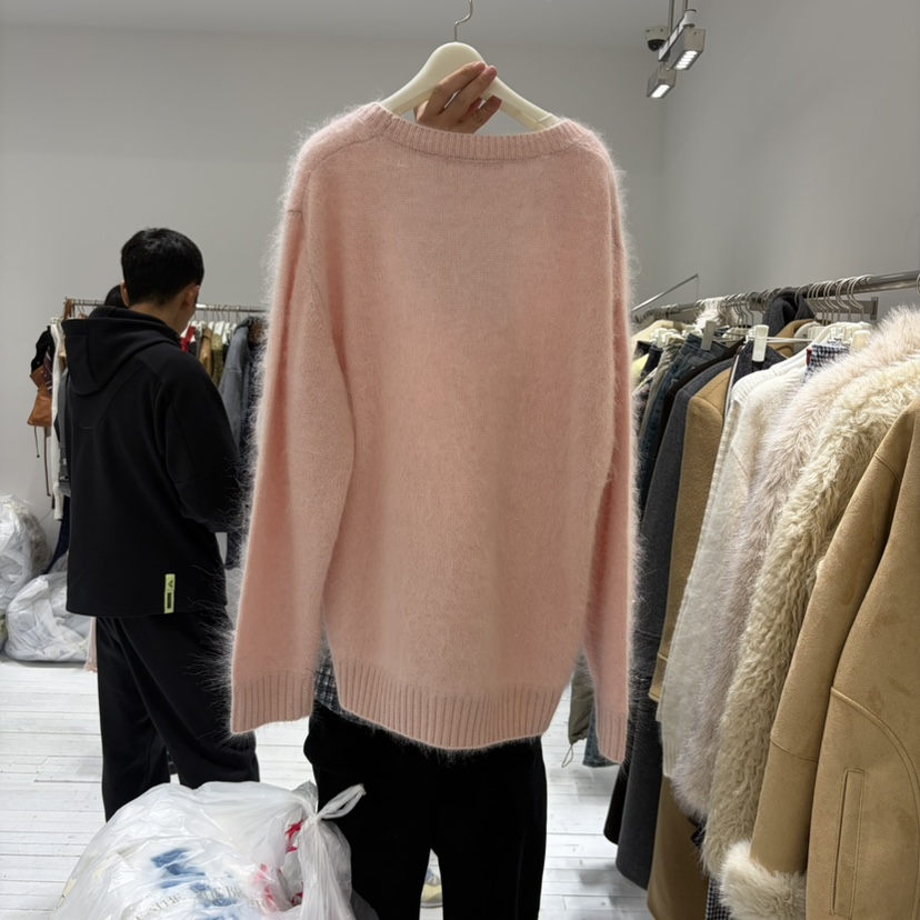 BREATHE東大門代購女士新款人氣真品休閑熱賣毛衣U領絲綢BREATHE毛衣