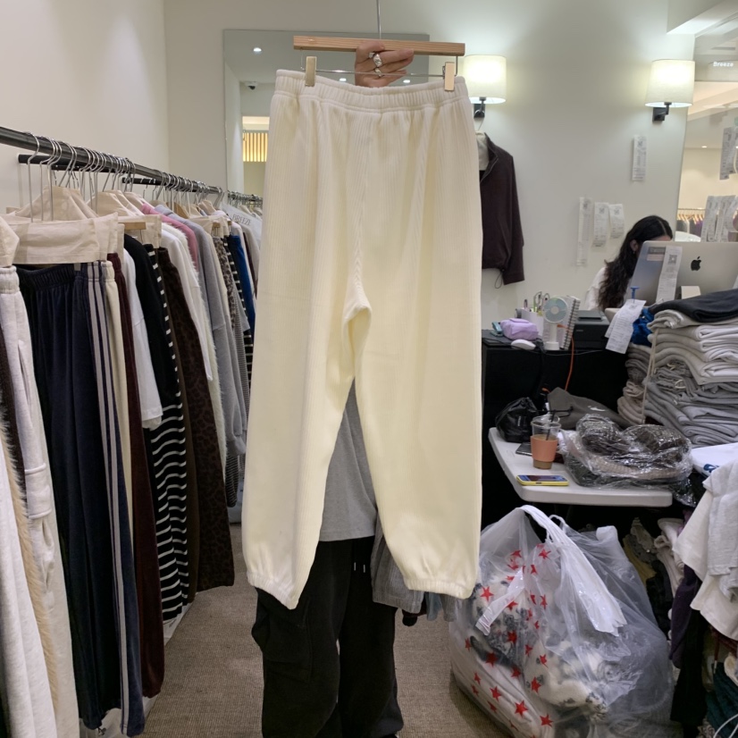 BREEZE東大門實拍女士新品推薦休閑人氣時尚休閑褲絲絨運動BREEZE休閑褲