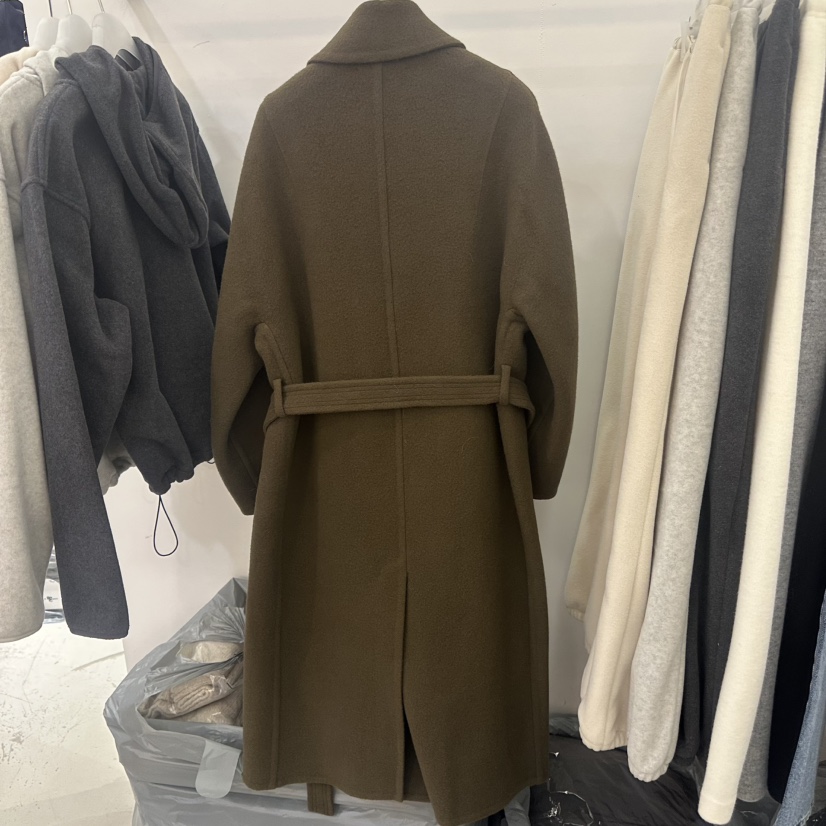 GALLERY-P東大門直郵女士新品熱賣時尚中長款大衣含腰帶GALLERY-P中長款大衣