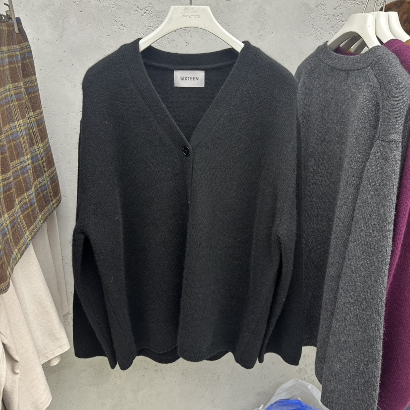 SIXTEEN東大門代購女裝新品休閑時尚熱賣人氣真品推薦開衫SIXTEEN開衫圖色4黑色
