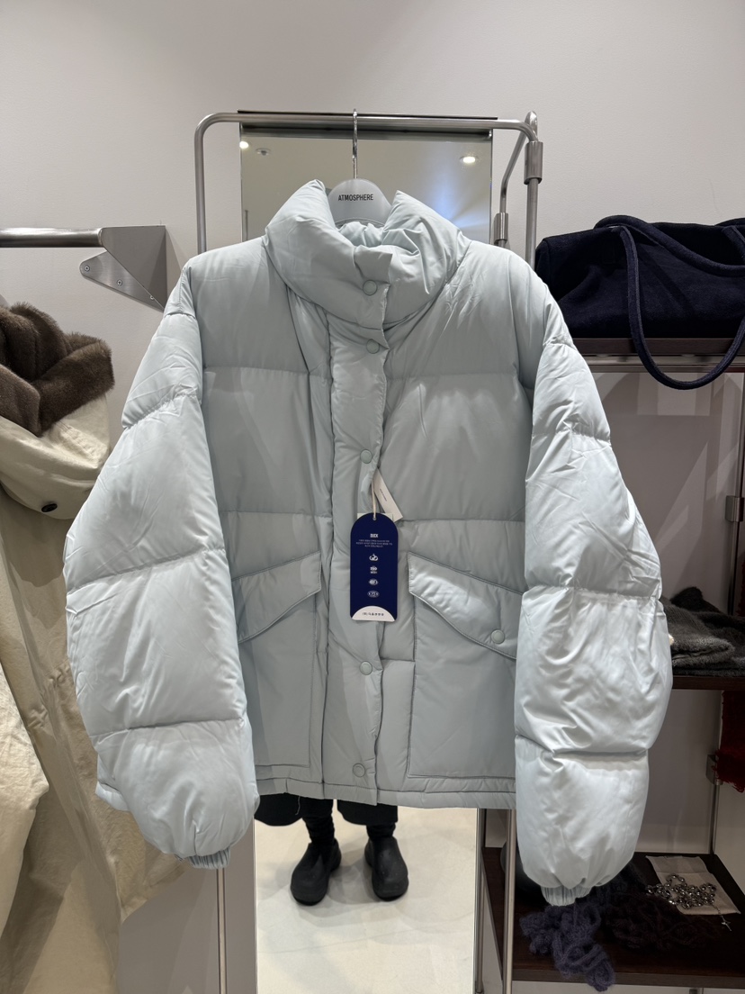 ATMOSPHERE韓國代購女裝新款推薦真品熱賣短款羽絨服羽絨服ATMOSPHERE短款羽絨服圖色2薄荷色