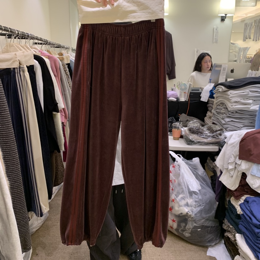 BREEZE韓國代購女士新款真品熱賣人氣休閑時尚休閑褲天鵝絨BREEZE休閑褲圖色3
