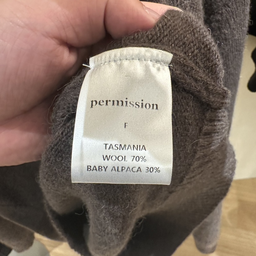 PERMISSION韓國代購女裝新品時尚熱賣推薦休閑針織衫含圍巾PERMISSION針織衫