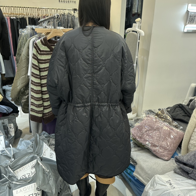 BAGUETTE-P東大門代購女裝新款熱賣真品時尚長款棉服兩面穿BAGUETTE-P長款棉服