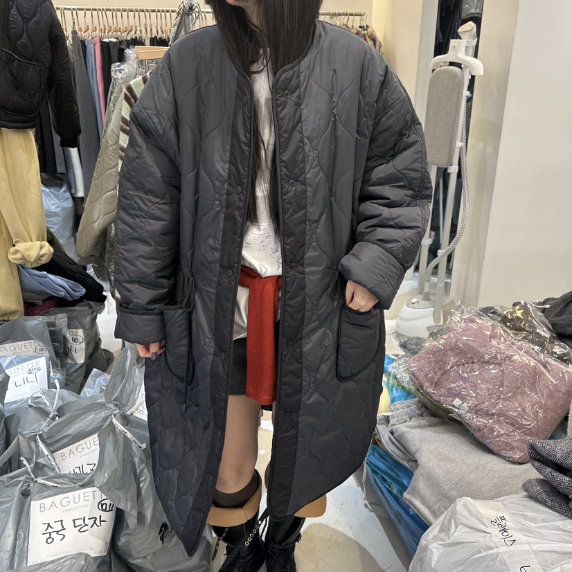 BAGUETTE-P東大門代購女裝新款熱賣真品時尚長款棉服兩面穿BAGUETTE-P長款棉服圖色2