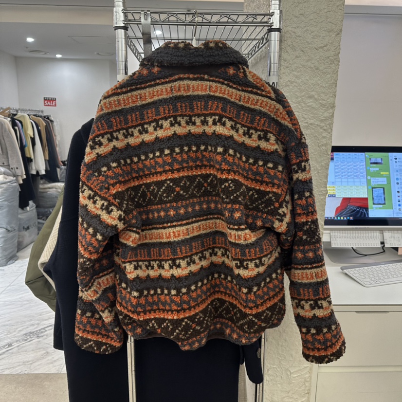 MARAN-P東大門代購女裝新品休閑人氣時尚夾克羊羔絨提花MARAN/GRMS夾克